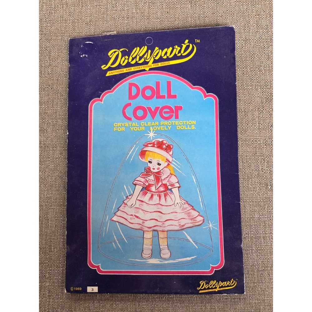 Vtg Dollspart 12 Inch Crystal Clear Plastic Protective Doll Covers 1989 Taiwan